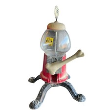 Carrusel 1987 rojo negro perro dispensador de alimentos mango de hueso máquina expendedora segunda mano  Embacar hacia Mexico