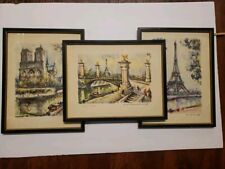 Framed vtg aquatint for sale  Plant City