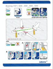 Safety card sabena d'occasion  Châteauneuf-en-Thymerais
