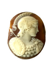 Usado, B) PLACA CAMAFEU CONCHA DESMONTADA ANTIGA BEM ESCULPIDA (PARA BROCHE) 3,2 X 4,4 CMS comprar usado  Enviando para Brazil