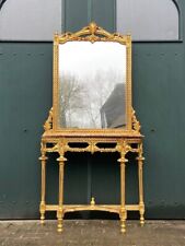 Console com conjunto de espelho francês Louis XVI ouro rosa mármore faia vintage comprar usado  Enviando para Brazil
