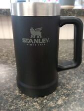 Caneca de cerveja Stanley preta aço inoxidável isolamento a vácuo 24 oz grande aderência em excelente estado usado, usado comprar usado  Enviando para Brazil