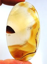 Cabochão oval 89 quilates 5X34X59 mm fogo queima natural ágata Montana pedra preciosa HG-05 comprar usado  Enviando para Brazil