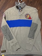 Polo Ralph Lauren Indian Head R32 Rugby EUA Patch Caça Masculina M RRL Verde comprar usado  Enviando para Brazil