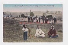 CARTÃO POSTAL AUSTRALIANO JOVEM ABORÍGENE APRENDENDO A JOGAR O BUMERANGUE 1909 - AU1445 comprar usado  Enviando para Brazil