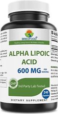 Usado, Ácido alfa lipóico Brieofood 600mg por porção 240 cápsulas comprar usado  Enviando para Brazil