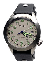 RELÓGIO MASCULINO FÓSSIL AEROFLITE AM4552 MOSTRADOR CINZA PULSEIRA DE COURO MOSTRADOR LUMINOSO 10ATM comprar usado  Enviando para Brazil