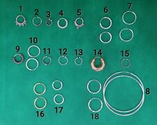 Brinco de prata esterlina 925 falso septo hélice piercing tragus cartilagem nariz anel, usado comprar usado  Enviando para Brazil
