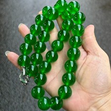 Collares de jadeíta de jadeíta verde hielo perfecto natural real de 17 mm segunda mano  Embacar hacia Mexico