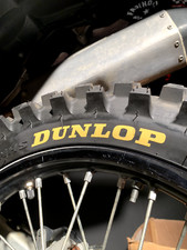 4 x CONJUNTO DE DECALQUES ADESIVOS PARA PNEUS DUNLOP MOTOCROSS MOTOCICLETA DIRTBIKE SUPERMOTO MX comprar usado  Enviando para Brazil