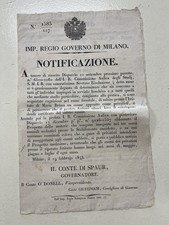 1848 milano notificazione usato  Mogliano Veneto