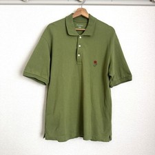 Camisa polo Uniqlo JW Anderson verde oliva bordada floral vermelha G usada comprar usado  Enviando para Brazil