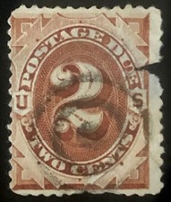 EUA 1879 #J2 marrom 2c postagem devido enchimento rasgo fino usado comprar usado  Enviando para Brazil