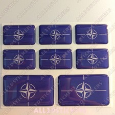 Adesivo 8x 3D bandeira cúpula de resina OTAN Organização do Tratado do Atlântico Norte comprar usado  Enviando para Brazil