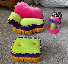 Boneca de Pelúcia Vintage Groovy Meninas Móveis - Sofá Chaise, Otomano, Abajur comprar usado  Enviando para Brazil