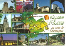 Eauze carte géographique d'occasion  Pontailler-sur-Saône