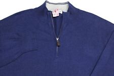 SUÉTER DE GOLFE PETER MILLAR 1/4 ZÍPER ALGODÃO SEDA CASHMERE--XL--LIMPEZA A SECO--PERFEITO, usado comprar usado  Enviando para Brazil