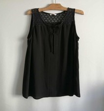 Blouse noire polyester d'occasion  Bourg-de-Thizy
