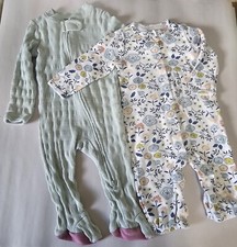 Conjunto de 2 Bodysuits Carters e Cloud Island Verde Rosa Floral Bebê Menina 3-6 M comprar usado  Enviando para Brazil