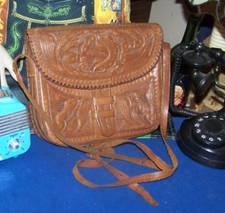 vintage hand tooled leather purse for sale  Norwich