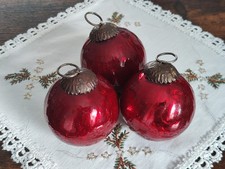 3 ozdoby / bombki choinkowe KUGEL vintage, crackle-glass, 7cm na sprzedaż  PL
