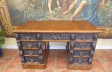 Double pedestal desk for sale  UCKFIELD
