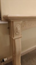 Cream marble fireplace for sale  SITTINGBOURNE