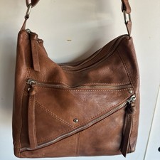 Bolsa tiracolo Great American Leather Works couro sobrancelha com bolso frontal tecido. comprar usado  Enviando para Brazil