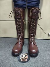 Bota de couro alemã SA feita à mão com sola de borracha. Bota militar, bota longa, bota comprar usado  Enviando para Brazil