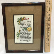Framed mother poem for sale  Bemidji