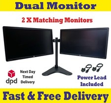 Usado, 2 x 22"_HP ViewSonic LG-Tela Dupla Barata PC para Jogos Computador Monitor LED VGA DVI comprar usado  Enviando para Brazil