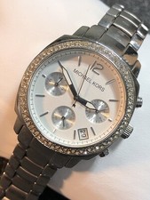 Relógio cronógrafo Michael Kors feminino Ritz MK-5178 tom prata nova bateria-leia comprar usado  Enviando para Brazil