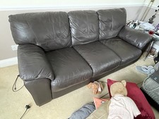 Leather sofa piece for sale  EASTBOURNE
