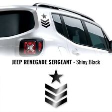 Adhesivos Sargento Estrella Army para Jeep Renegade, 11 X 20CM, Negro Pulido, 2, usado comprar usado  Enviando para Brazil