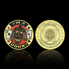 Poker Texas Hold'em I'm A Donk! Moeda de ouro moeda cassino medalha da sorte lembrança fãs comprar usado  Enviando para Brazil