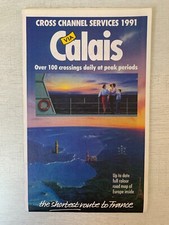 Cross Channel Services Via Calais Annee 1991 Europe Map Car ferry / Hovercraft comprar usado  Enviando para Brazil