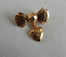 Broche noeud coeur d'occasion  Rugles