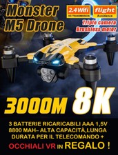 🚁  DRONE CON TELECAMERA 8K PROFESSIONALE, 3 TELECAMERE AEREA, WIFI FPV, GPS 360 na sprzedaż  Wysyłka do Poland