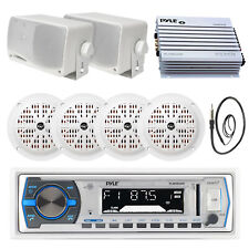 Amplificador marinho 400W, rádio USB Bluetooth branco, antena, conjunto de alto-falantes de 3,5" e 6,5" comprar usado  Enviando para Brazil
