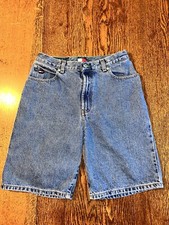 Shorts jeans vintage Tommy Hilfiger Y2K crianças jovens 18 freedom couro patch jorts, usado comprar usado  Enviando para Brazil