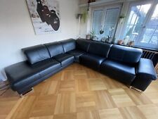 Schwarzes eckledersofa ausfahr gebraucht kaufen  Freudenstadt