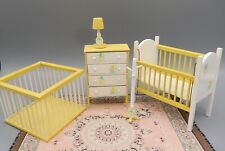 Antiga caneta de brincar berço e cômoda para quarto de bebê abajur rack para casa de bonecas miniatura 1:12, usado comprar usado  Enviando para Brazil