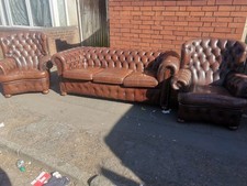 Leather chesterfield sofa for sale  BIRMINGHAM