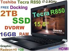 TOSHIBA Tecra R850 i7-2.7GHz rápido enorme 2TB SSD DVDRW 16GB 15.6 RADEON + docking comprar usado  Enviando para Brazil