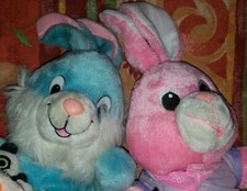 Peluches lapin rose d'occasion  Le Lude