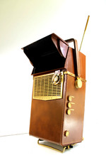 VINTAGE ANOS 50 ANTIGO EXCELENTE PHILCO SAFARI WORLD 1º TRANSISTOR DE TELEVISÃO, usado comprar usado  Enviando para Brazil