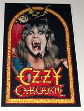 Pôster promocional grande Ozzy Osbourne Speak of the Devil 1982 Black Sabbath 19"x13" comprar usado  Enviando para Brazil