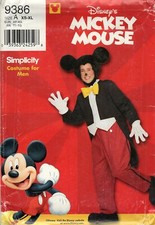 Simplicity 9386 MICKEY MOUSE Jaqueta, Calças, Luvas, Sapatos, Cabeça Tamanho XS-XL SEM CORTES comprar usado  Enviando para Brazil