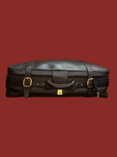 Vintage black leather for sale  LONDON