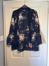 Navy floral kimono for sale  HALTWHISTLE